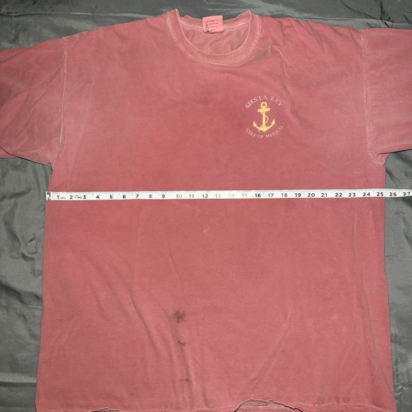 SIESTA KEY FL Comfort Colors Sun Faded Red Mens XXL Streetwear Fishing Outdoors - Picture 3 of 11